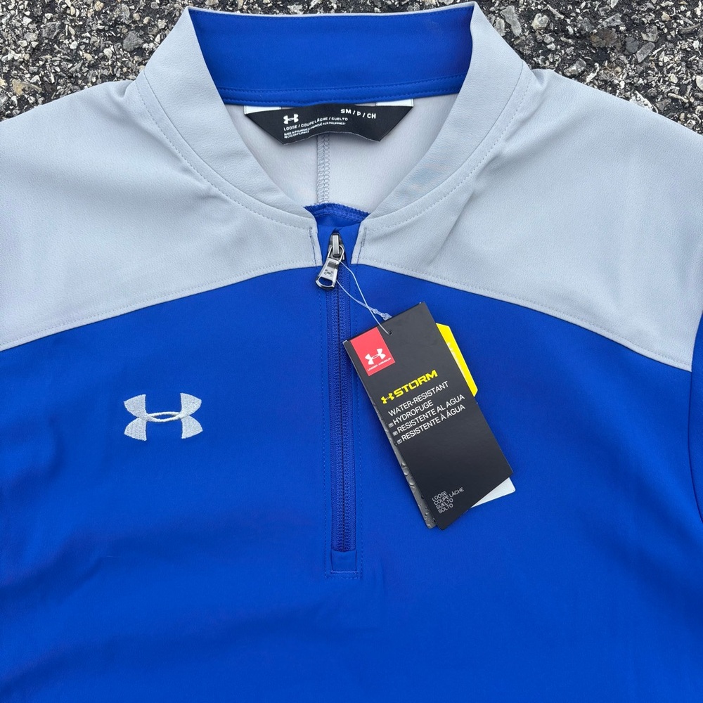 Under Armour Men's Blue and Light Gray Polo - Picture 2 of 6